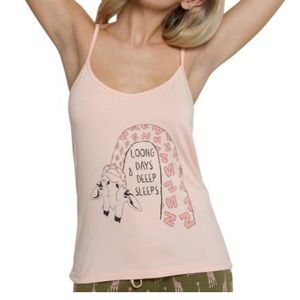 Cozy Graphic Sleep Tank Sz S NWT
